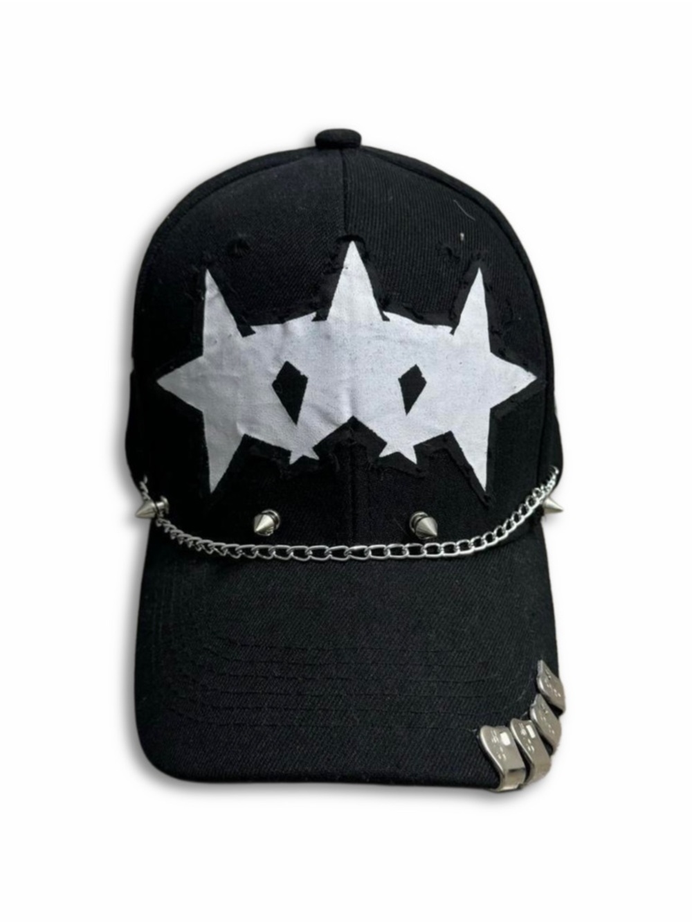 Punk Spike Chain  Graphic Star Hat